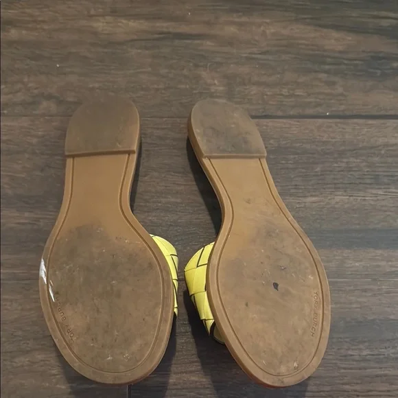 Tory Burch Yellow Slide Sandals - Picture 3 of 3